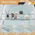 Stainless Steel Bathtub Caddy Tray, Expandable Bathtub Holder Table, Adjustable - Image 4