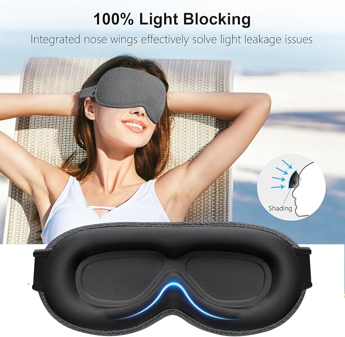 Gritin 100% Blackout Sleep Eye Mask - Image 2