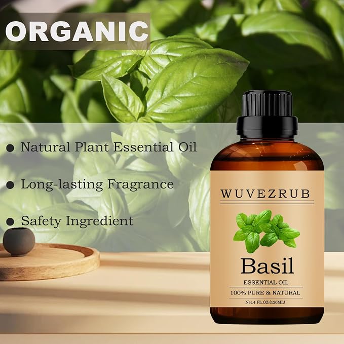 Basil Essential Oils, 120ML Pure and Natural Essential Oil - Image 4