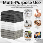 QUBA LINEN 100% Cotton Washcloth Set – Soft, Absorbent Face Towels - Image 6