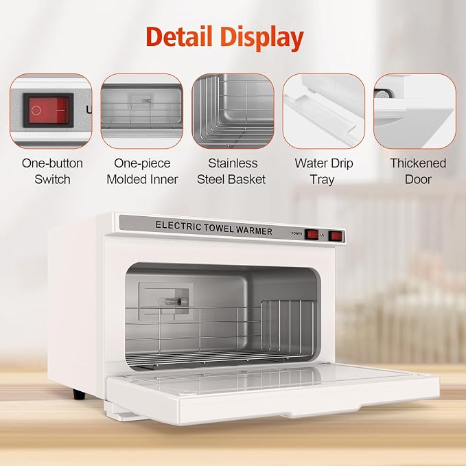 Towel Warmer Cabinet, 16L Professional Hot Towel Warmer Heating Use - Image 5