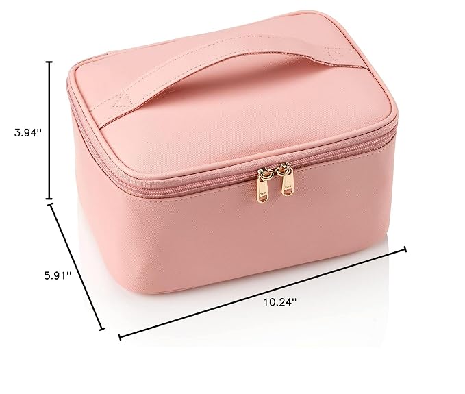 OCHEAL Pink Makeup Bag, Travel Makeup Organizer Bag, Large Capacity Cosmetic - Image 8
