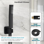 FPXRNG Black Shower Faucet Set, Rainfall Shower System - Image 5