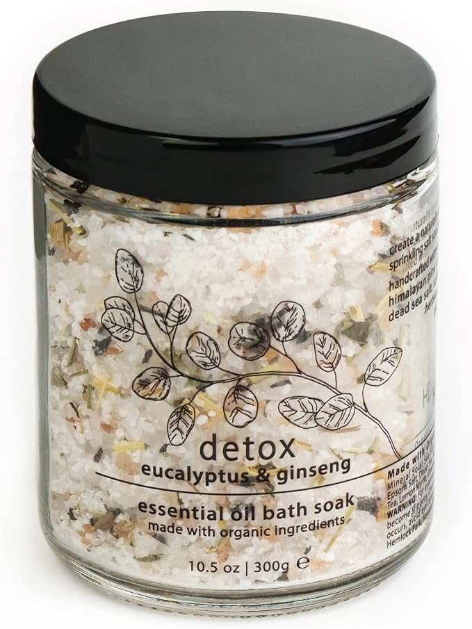 Hemlock Park Detox Essential Oil Bath Soak | Naturally Soothing Mineral Sea by HemlockPark