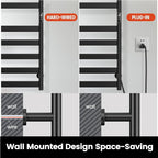 Electric Towel Warmer Rack, 10-Bar Stainless Steel Heated Tower Rack - Image 7
