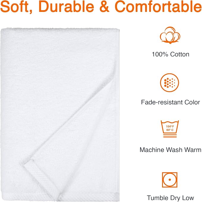 Amazon Basics 2-Piece Quick-Dry Oversize Bath Towel, 100% Cotton - Image 4