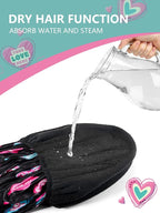 Years calm Terry Lined Shower Cap, Triple Layer Heart Motifs, Waterproof - Image 5