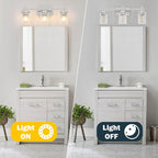 Brushed Nickel Bathroom Light Fixtures, 3-Lights Bathroom Vanity Light - Image 5