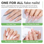 UNA GELLA Gel Nail Glue for Press Ons: 10s Fast Dry No U V Lamp Needed Glue Gel - Image 4