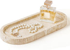 WORHE Marble Vanity Tray 11.8" x 5" Italy Natural Travertine Stone Decorative by WORHE