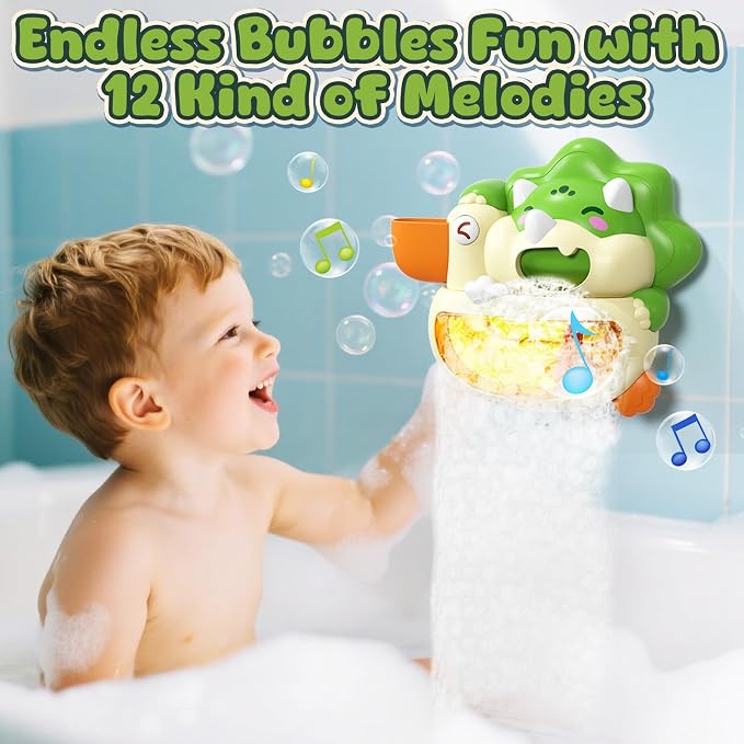 Lehoo Castle Bath Bubble Machine, Light Up Musical Bubble Bath Toys - Image 3