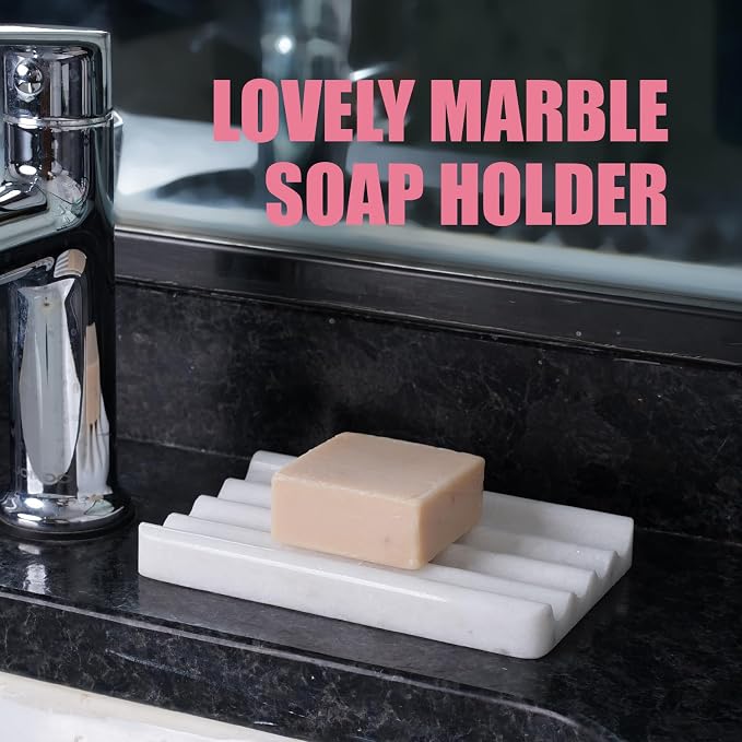 2 Pcs Marble Soap Holder, Soap Dish - Image 6