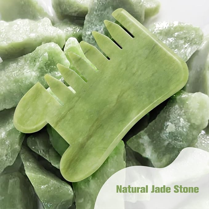 airogym Jade Stone Gua Sha Massage Tool Set Larger Guasha Board - Image 3