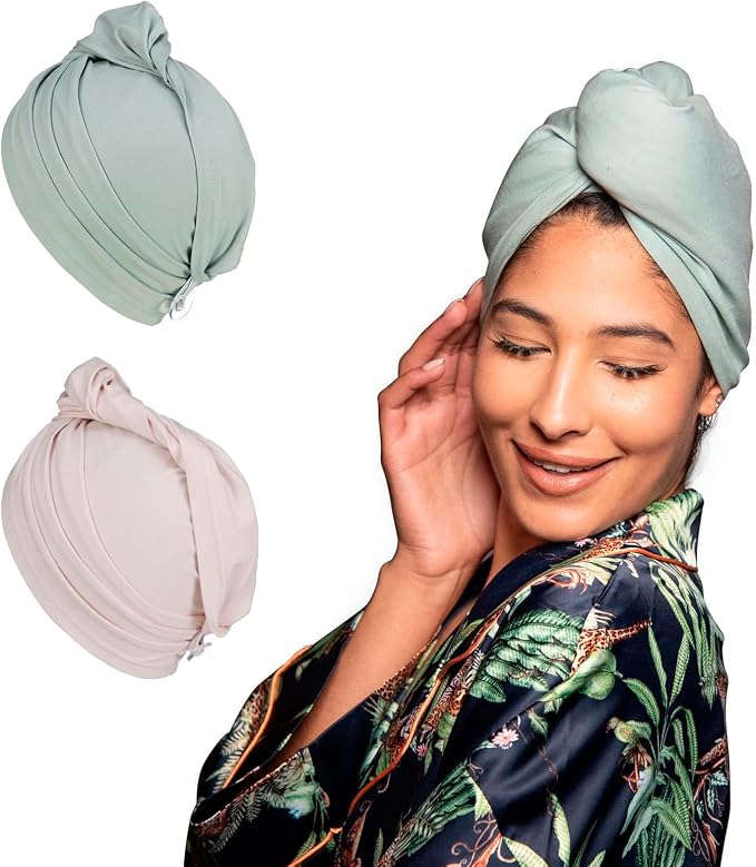 2 PCS Tee Shirt Drying Wrap, Frizz Free, Soft & Lightweight&Flexible, Hair by KISMETICS