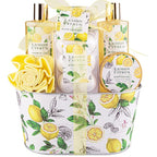 Bath Gift Set, Lemon Citrus Spa Gift Basket by Ariosemonde