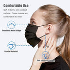 LEMENT 500pcs Disposable Black Mask, 3-Ply Face Masks - Image 2