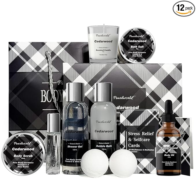 12Pcs Men's Spa Gift Set by PEARLWORLD