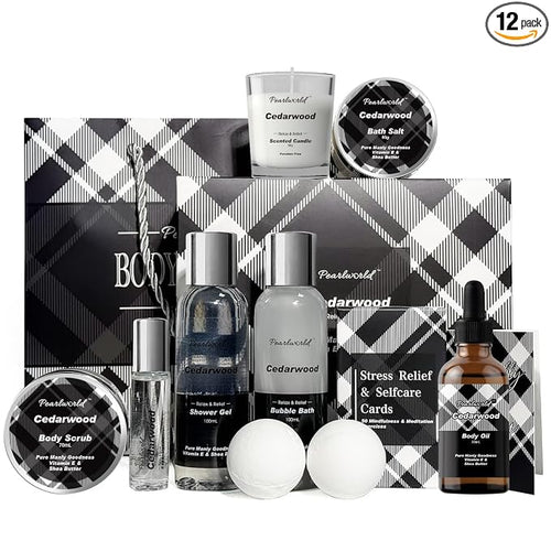 12Pcs Men's Spa Gift Set by PEARLWORLD