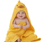Blissful Diary Muslin Baby Hooded Towel 1 Pack, Soft & Absorbent Bath Towel by ForEveryBabysBetterLife