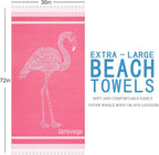 Genovega Oversized Cotton Turkish Beach Towels 72"x36" Lightweight Quick Dry - Image 6