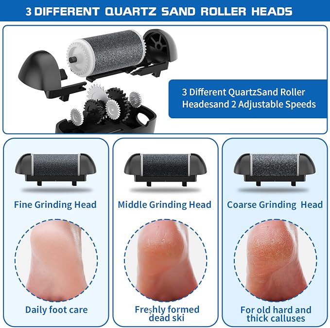 Electric Foot Callus Remover, Rechargeable Portable Electronic Foot File - Image 4