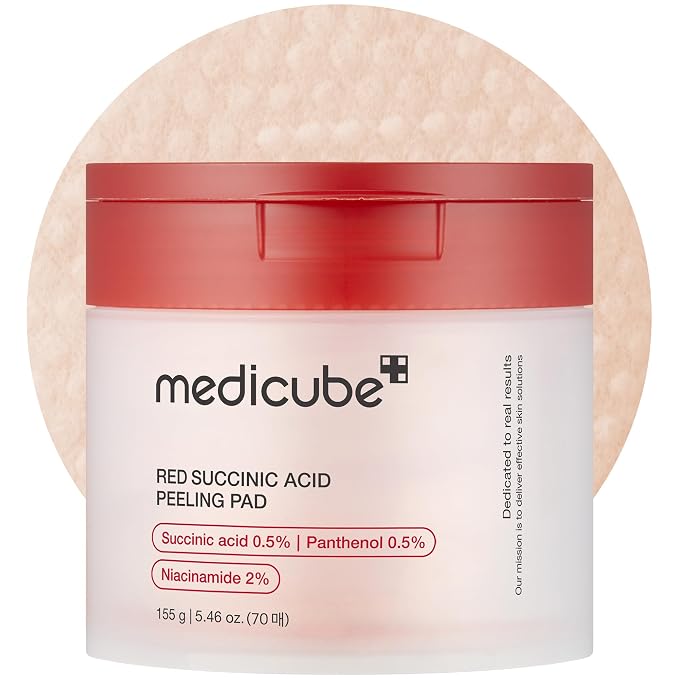 medicube Toner Pads Red Succinic Acid Panthenol Facial Peeling Pad | by medicube