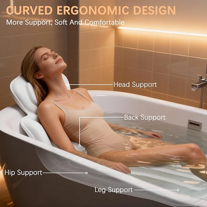 Ergonomic Full Body Bath Pillow - Image 3