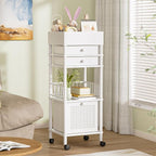 Amazer Bamboo Makeup Organizer Cart - Image 7