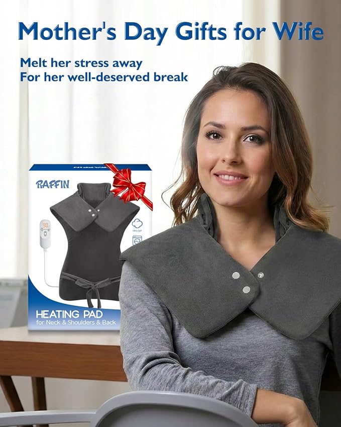 Mothers Day Gifts, Heating Pad for Neck Shoulders Back, Large 24''*37'' Heat - Image 2