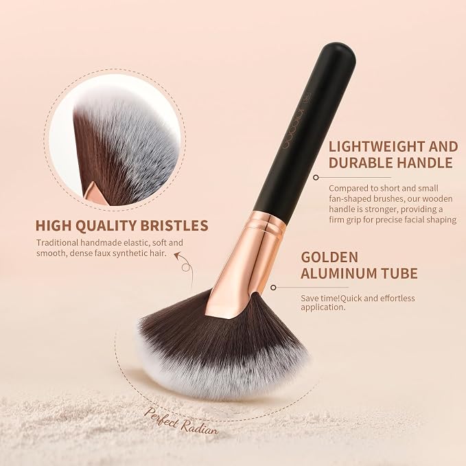 Docolor Fan Brush Finishing Powder Brush Multi-use Brush - Image 3