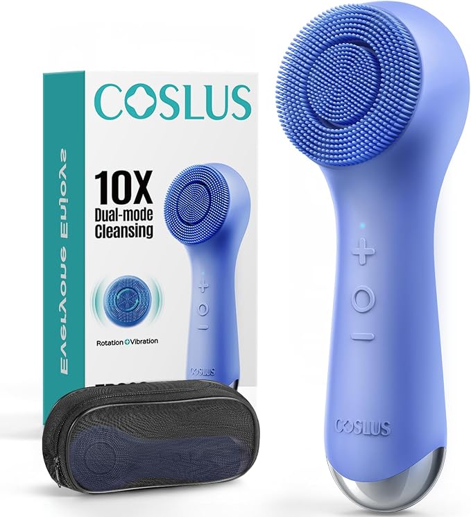 COSLUS FBS03 Face Scrubber Facial Cleansing Brush: 2 in 1 Spin and Vibration by COSLUS