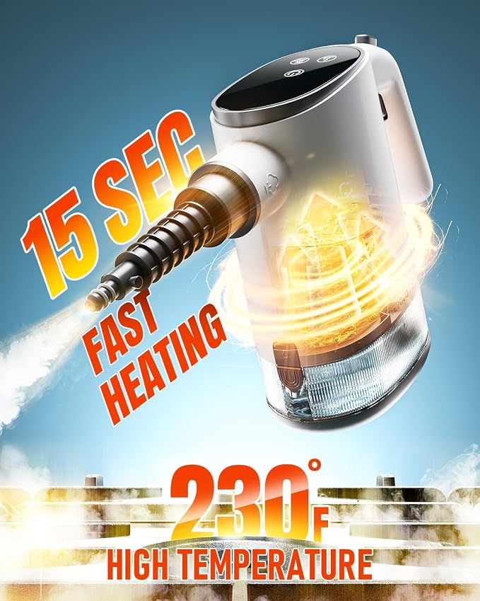Handheld Steam Cleaner, 15s Fast Heating, Adjustable Steam, 650mL Large Water - Image 4