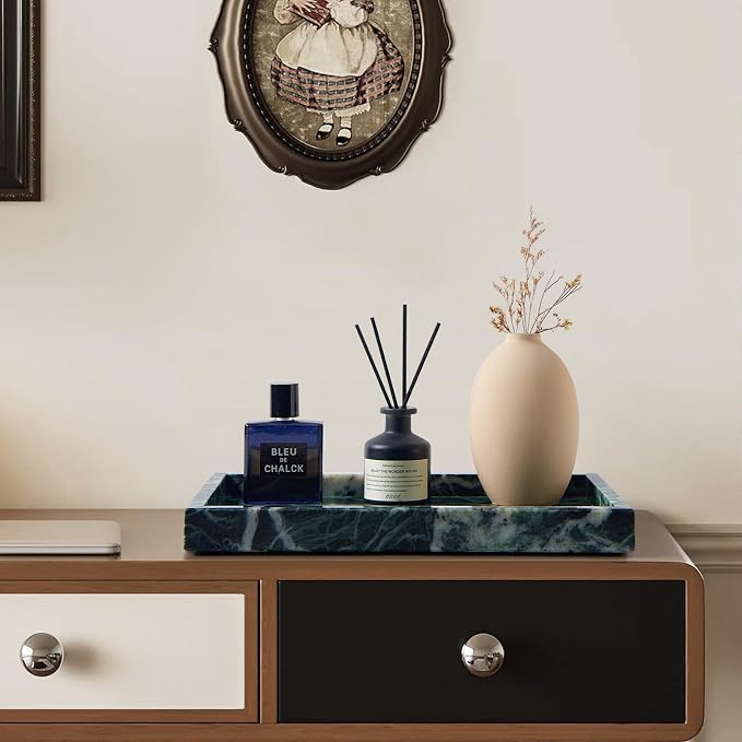 Real Natural Marble Tray for Bathroom, Kitchen and Desktop, Rectangle Genuine - Image 7