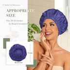 Reusable Shower Cap for Women, Large Waterproof Shower Bonnet - Image 3