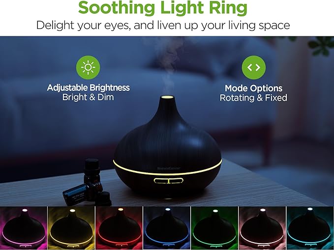 InnoGear Aromatherapy Diffuser & 10 Essential Oils Set, 400ml Diffuser - Image 4