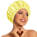 Reusable Shower Cap for Women, Large Waterproof Shower Bonnet Washable Elastic by Edoneery