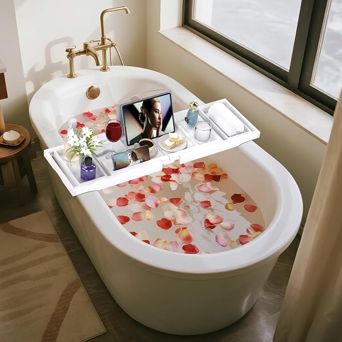 Bathtub Tray Caddy, Expandable Bath Trays - Image 3