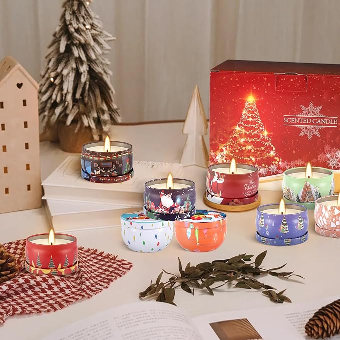 36 Packs Christmas Scented Candles Gift- Aromatherapy Candle-2.5oz Soy Wax-Long - Image 8
