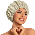 Reusable Shower Cap for Women, Large Waterproof Shower Bonnet by Edoneery