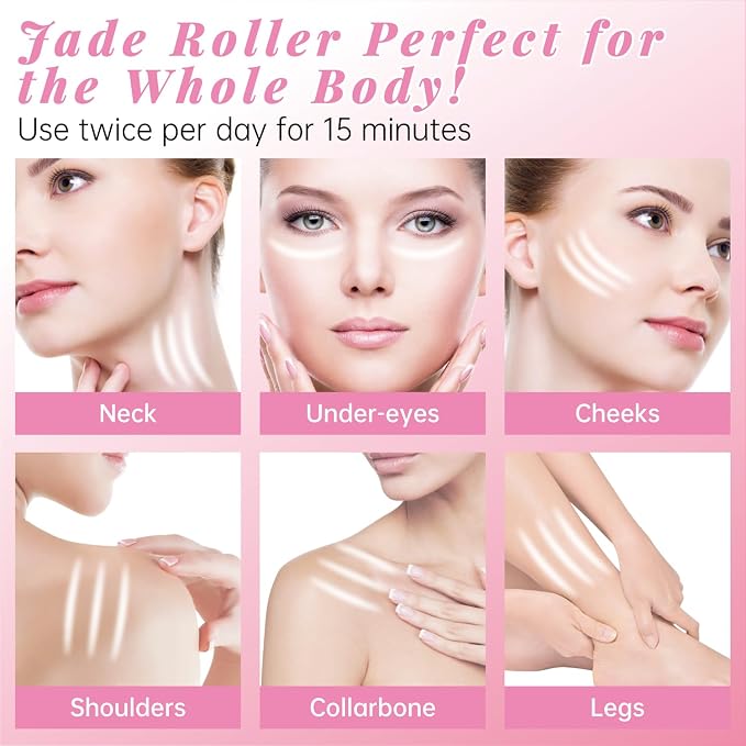 ZNÖCUETÖD Ice Face Facial Jade Roller and Ice Face Mask Cold Cooling Gel Mask - Image 5
