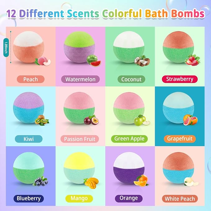 Bath Bombs for Kids with Surprise Inside, 24 Pack Kids Bath Bombs with Toys - Image 6