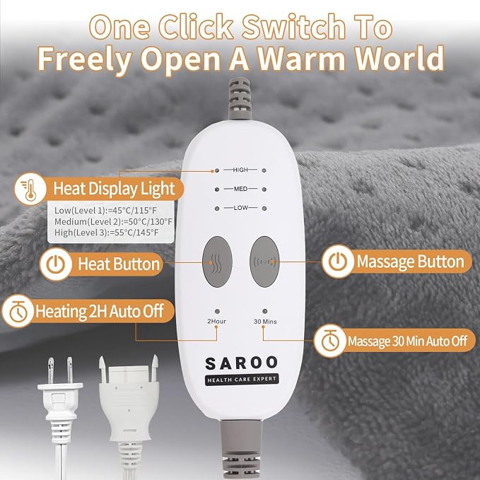Massaging Weighted Heating Pad, Heating Pads - Image 8