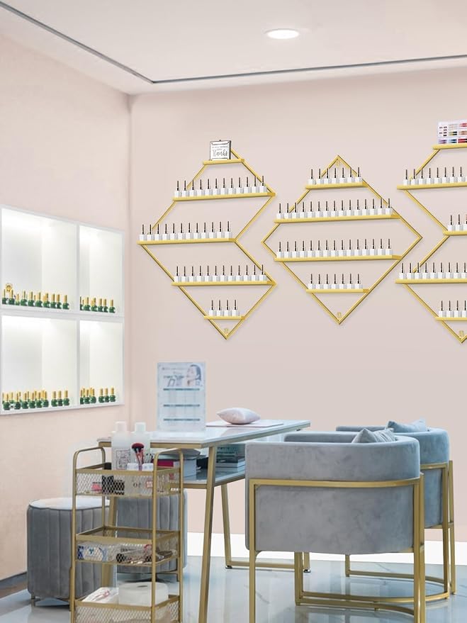 EBANKU Metal Wall Mounted Nail Polish Storage Racks - Image 7