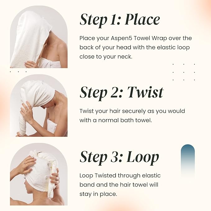 Huge Cotton Hair Towel Wrap for Women - Image 2