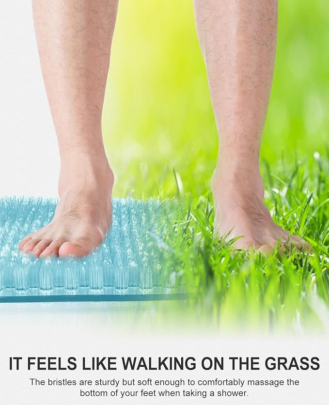 OTHWAY Non Slip Grassy Bathtub Mat : 25.6X13.4 inches Sturdy But Soft Bath - Image 5