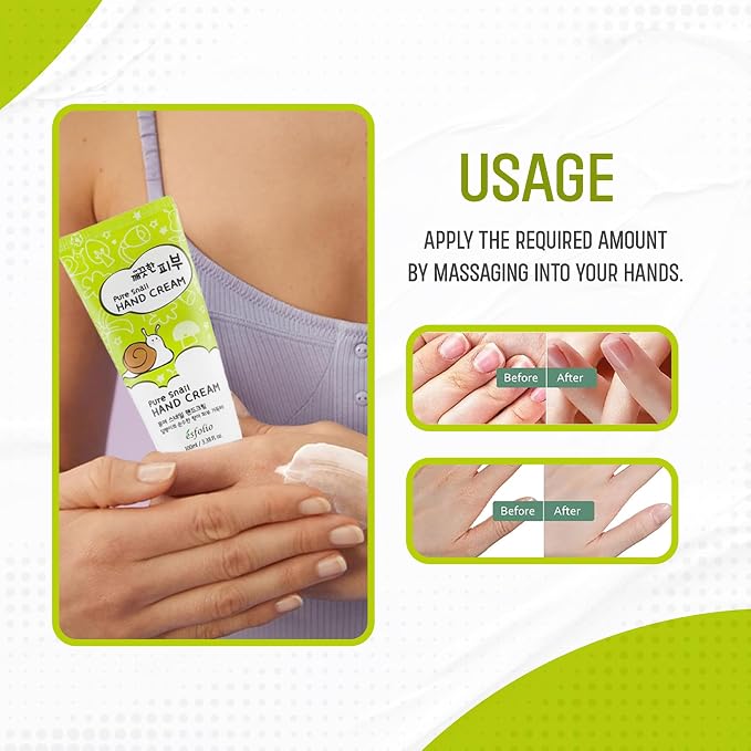 esfolio Pure Skin Snail Hand Cream – Deep Moisturizing & Restoring Hand Lotion - Image 10