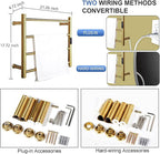 Heated Towel Rack Gold, 4 Bars Towel Warmer Rack - Image 5