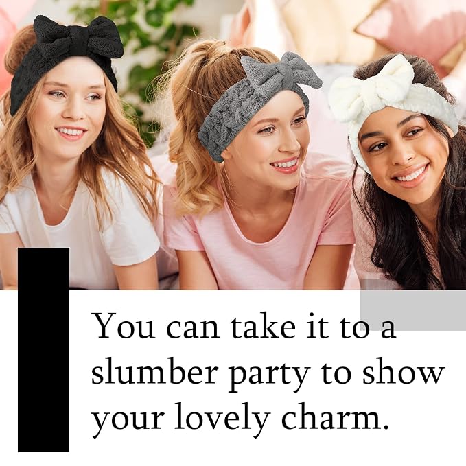 3 Pieces Towel Headbands for Women Makeup Headband for Washing Face Makeup Spa - Image 7
