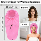 ELEBOX Extra Large Shower Cap for Braids/Curly Hair/Dreadlock | Reusable - Image 5