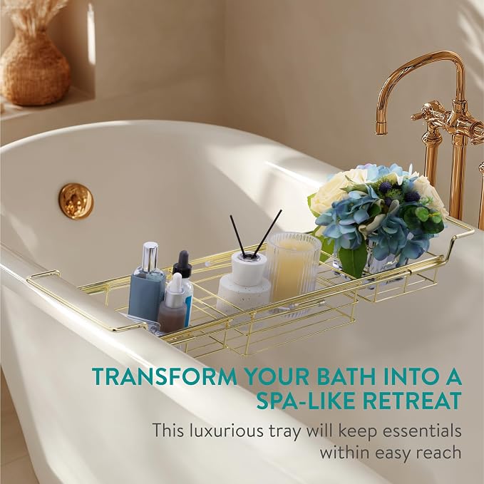 Navaris Gold Wire Bath Tray - Image 2